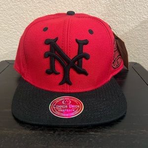 NEW YORK CUBANS SNAPBACK HAT/CAP BY COMMON UNION, Red/Black Color - NEW